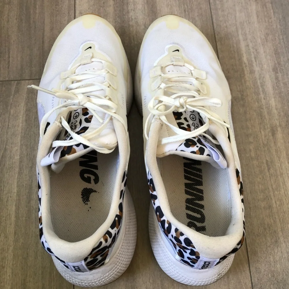 Nike React Escape Run White Leopard Sneakers 11
